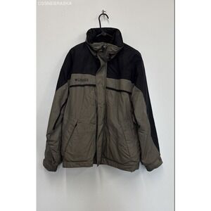 Columbia Black/Tan Vintage Sportswear Jacket Mens Hooded - Size L